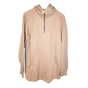 Truth Substance‎ Common Sense Dusty Pink Large Pocket Zip Hoodie Pullover Small